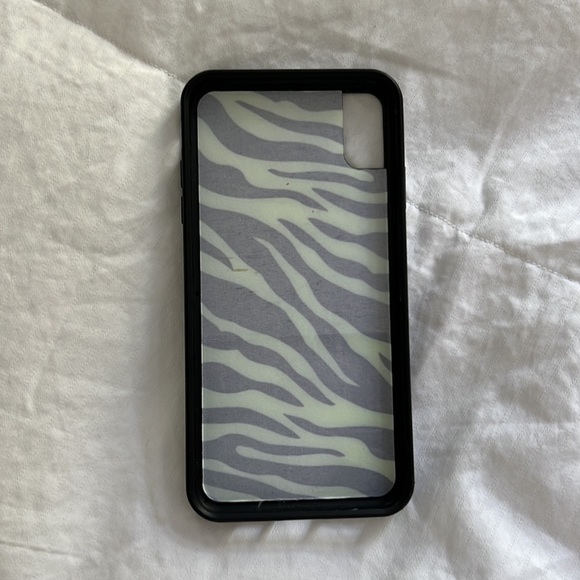 Wildflower Neon Zebra Print XS Max iPhone Case - Picture 2 of 2